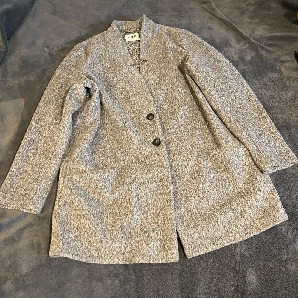 🩶 Old Navy Heather Gray Pea Coat